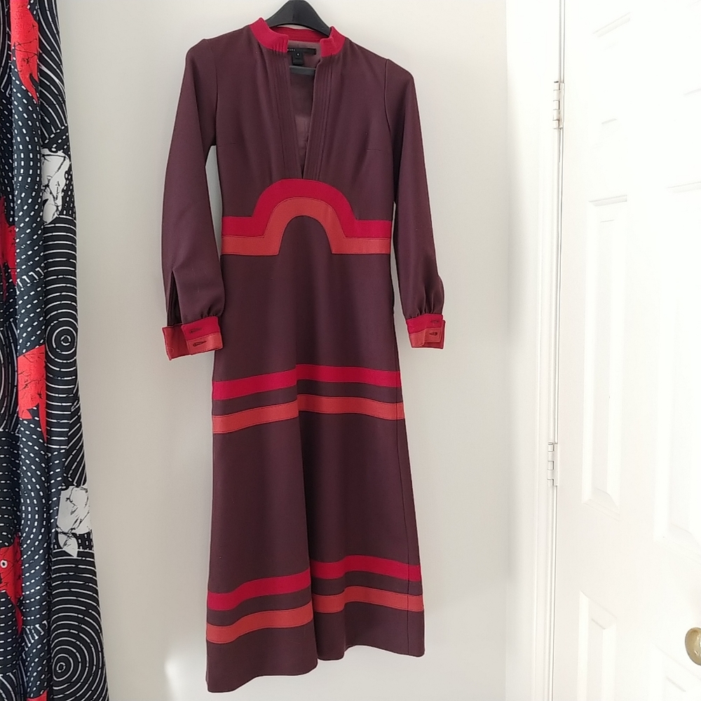 Marc Jacobs Retro 70s Wool Long Dress